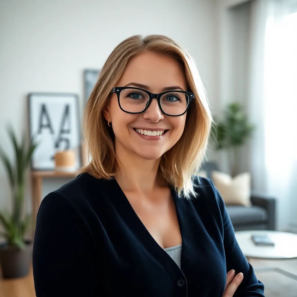Jonge Nederlandse vrouw met blond haar