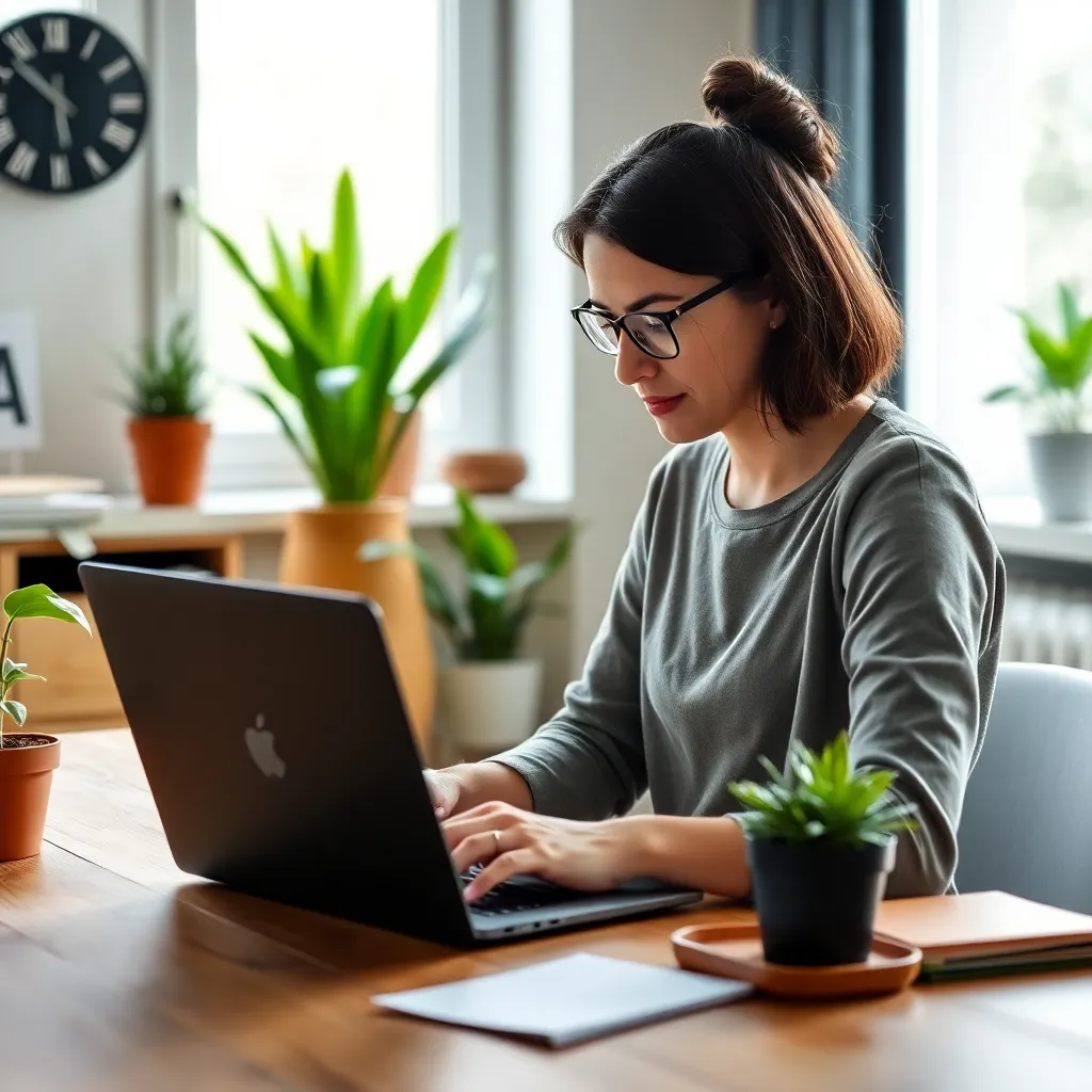 Freelancer die financiële administratie doet op laptop