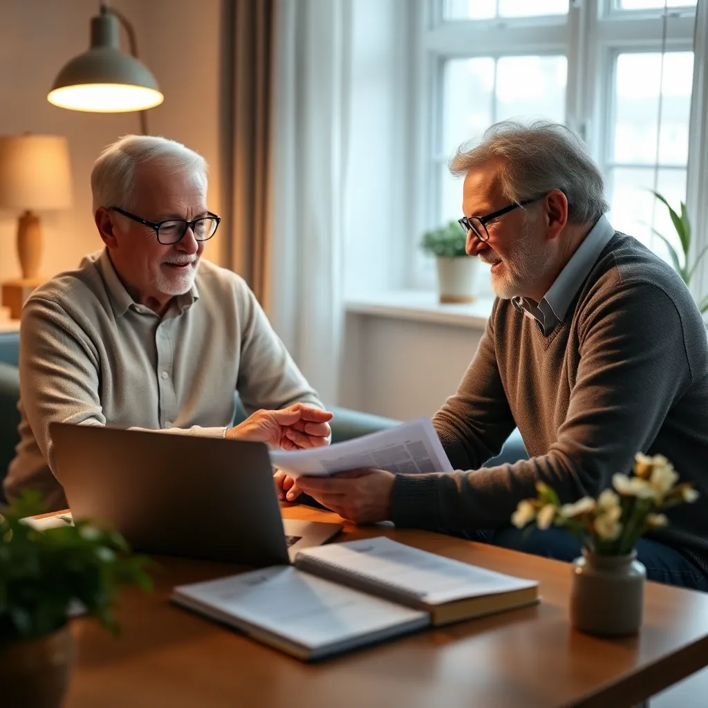Nederlands gezin houdt financieel overleg met kinderen erbij aan de eettafel